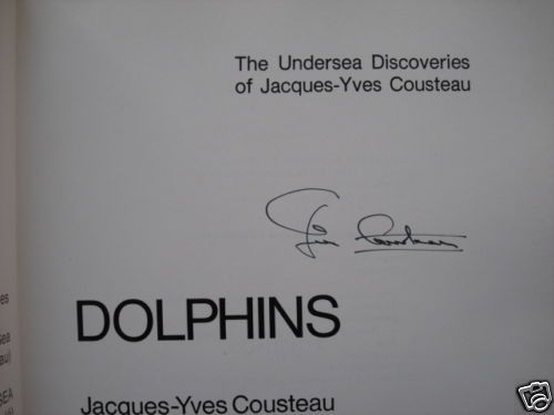 SIGNED BY JEAN Dolphins by Jacques Yves Cousteau HBDJ  