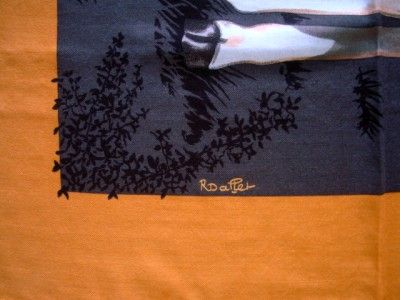 BNIB orange CASHMERE/cachemire HERMES shawl XXL châle 140 LES GIRAFES 