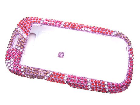 HEARTS PINK DIAMOND BLING CRYSTAL FACEPLATE CASE COVER SAMSUNG 