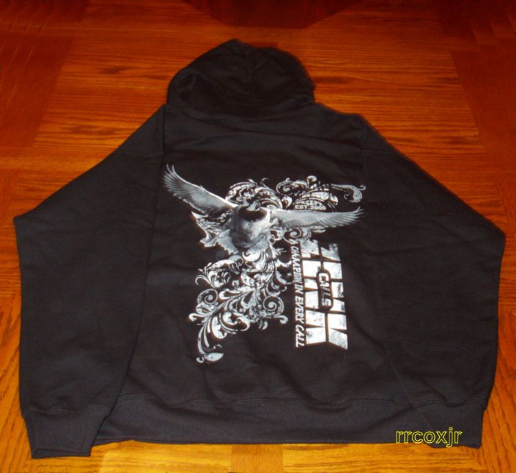 ZINK CALLS TRIBAL DUCK HOODIE HOODED SWEATSHIRT BLACK EXTRA LARGE XL 