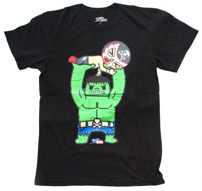 NEW TOKIDOKI MARVEL Throw Down Black Mens T Shirt  