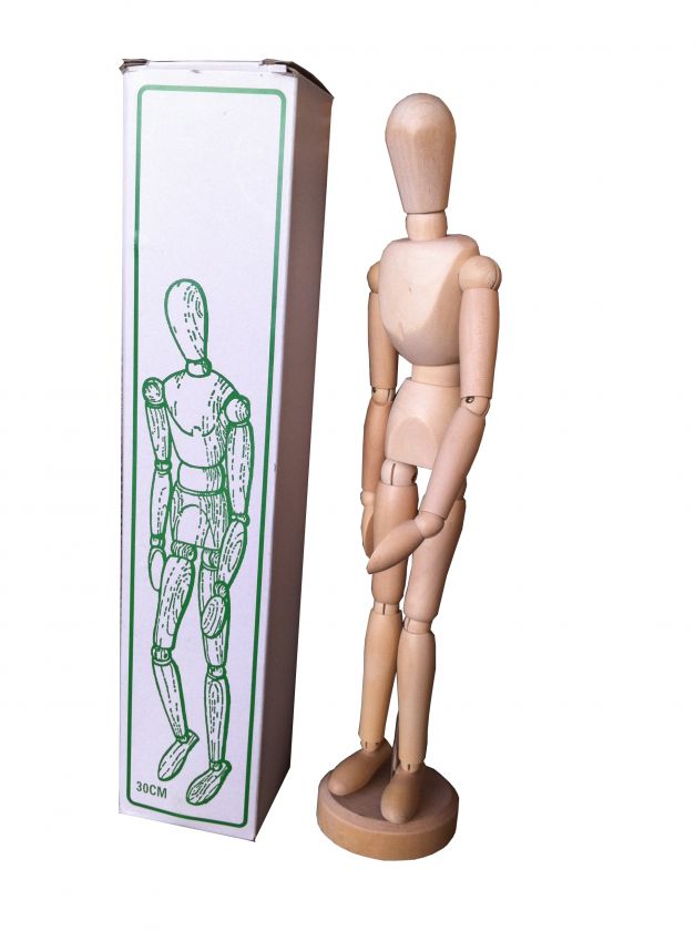   Wood Manikin Wooden Mannequin Artists Model doll Art Sketch toy 30cm