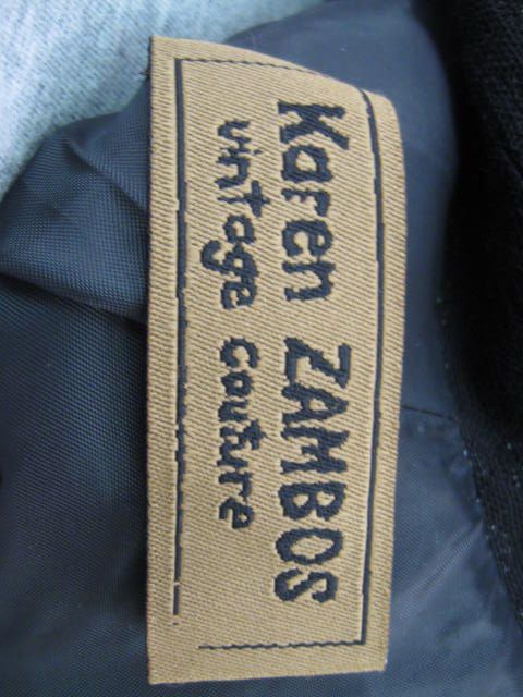 KAREN ZAMBOS Black Wool Blazer Jacket Shirt Sz 4  