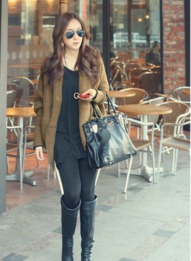 COMFY BATWING SLEEVES OPEN CARDIGAN KNIT COAT 1499  