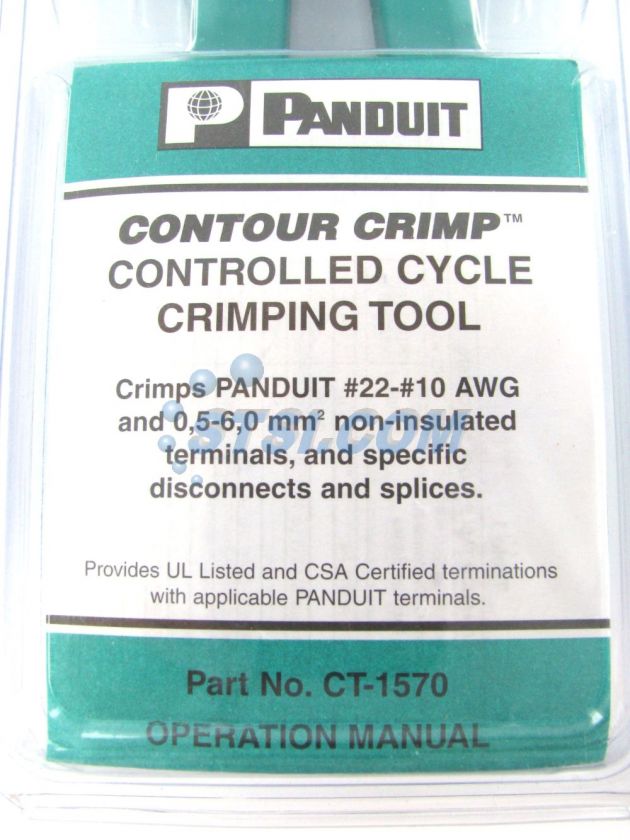 Panduit CT 1570 Controlled Cycle Crimping Tool ~STSI 074983532445 