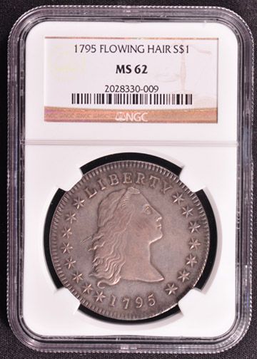 1795 FLOWING HAIR S$1 NGC MS 62  