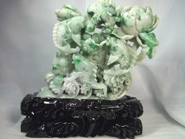 EXQST Japanese KOI Fish Coral Sculpture Figurine Statue  