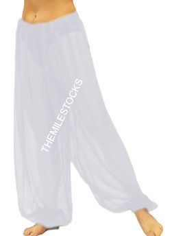 TMS White Harem Yoga Pant Belly Dance Club Boho 25Color  