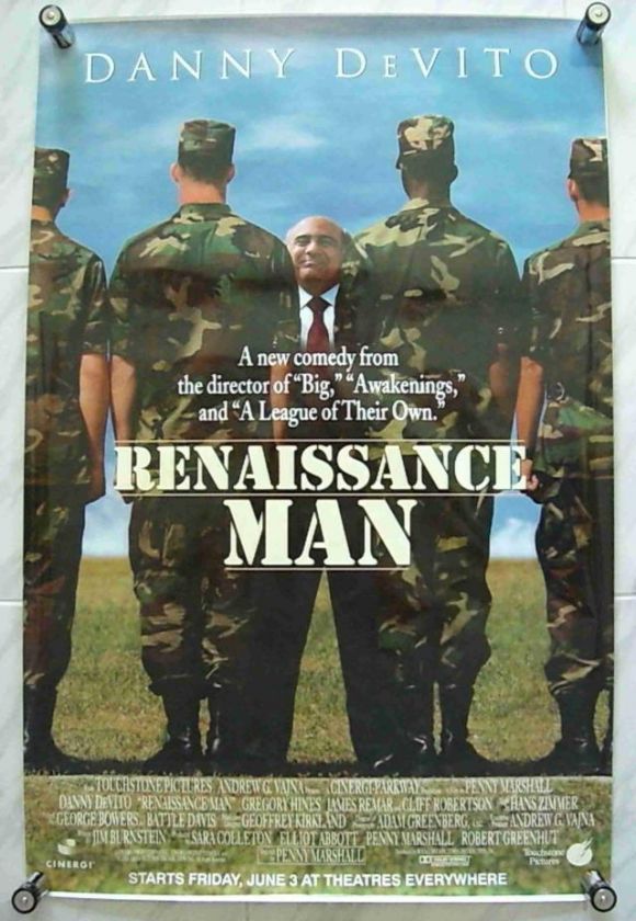 1994 *RENAISSANCE MAN SUBWAY MOVIE POSTER DANNY DeVITO  