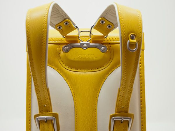 JAPANESE LEATHER BACKPACK,RANDOSERU, YELLOW  