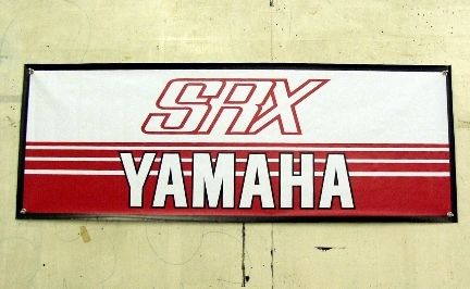 Vintage Yamaha SRX Red Snowmobile Banner  