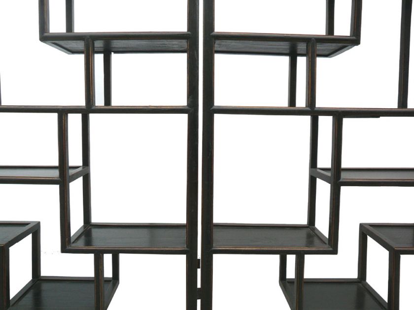 Chinese Black Round Display Cabinet Room Divider WK2098  