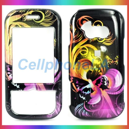 LG Neon KS360 Vintage Butterfly 2D Hard Case Cover New  