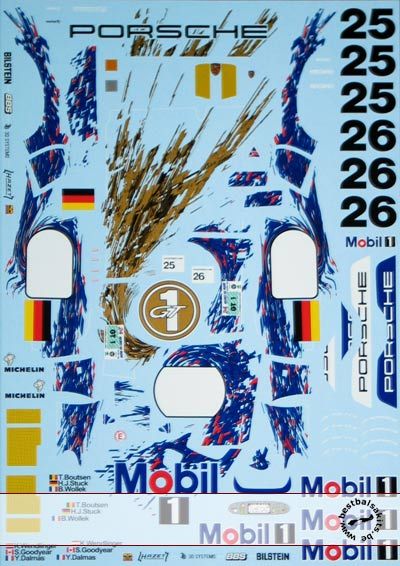 24 LE MANS 96 DECAL for TAMIYA 1/24 PORSCHE 911 GT1  