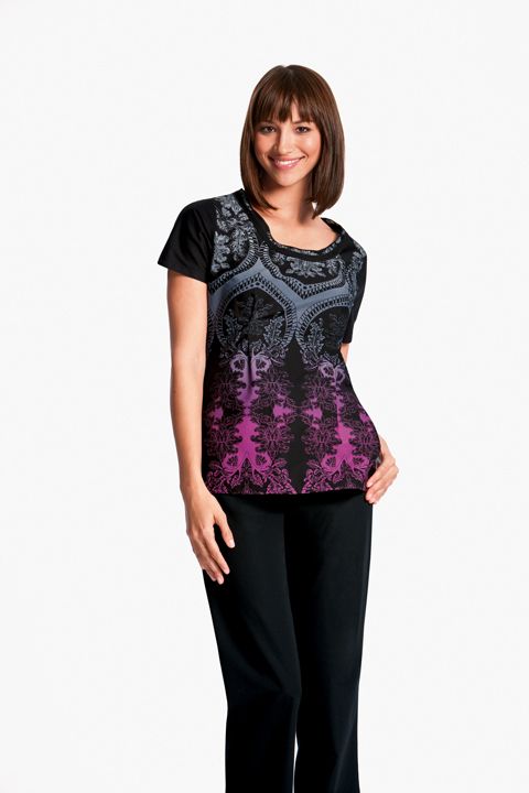 NEW CHEROKEE SCRUBS TOPS 2755C MIDNIGHT MAGIC MDMA  