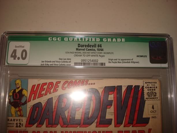 1964 DAREDEVIL MARVEL COMIC BOOK ISSUE #4 GCG GRADE 4  