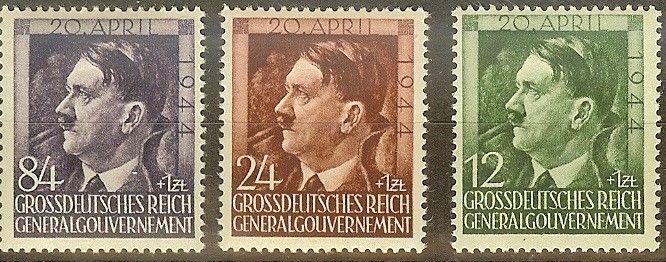 Stamp Germany Poland General Govt Mi 117 9 Sc NB33 5 WWII Hitler 