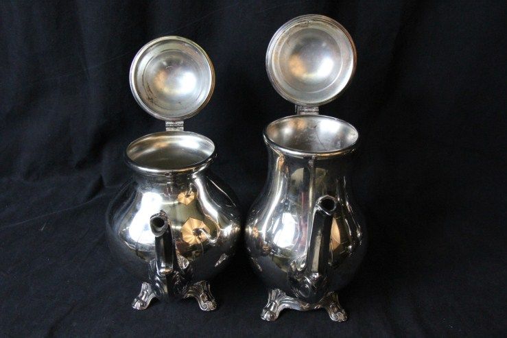 L58 VINTAGE ORNATE F.B. ROGERS SILVER COFFEE TEA SERVICE WITH MASSIVE 