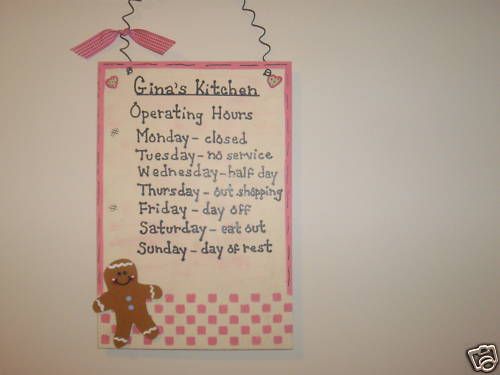 WOOD CRAFT KITCHEN GINGERBREAD SIGN (PERSONALIZED)  