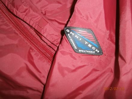 COLUMBIA XL Womens Red Raincoat/Windbreaker  