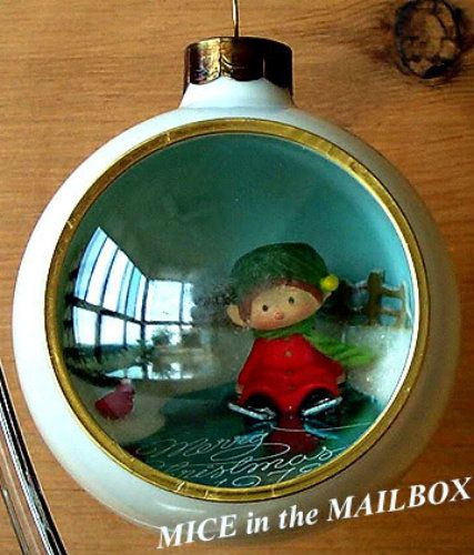 PANORAMA BALL~1978~Hallmark Ornament~Skate/Skating~No Tag  