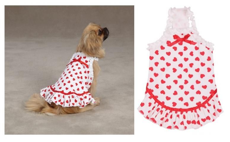 real head turner, this sassy dress boasts a heart print pattern that 