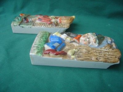 VINTAGE JAPAN BOY & GIRL WALL POCKETS GUITAR MUSIC SONG  