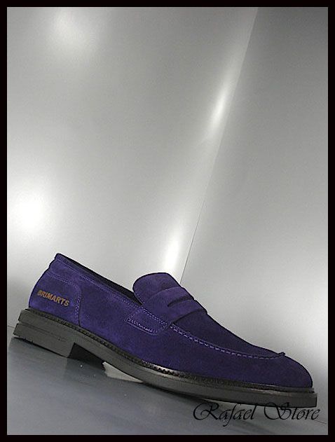 Scarpe Uomo Mocassino BRIMARTS Galizio Torresi 40 Viola Camoscio 