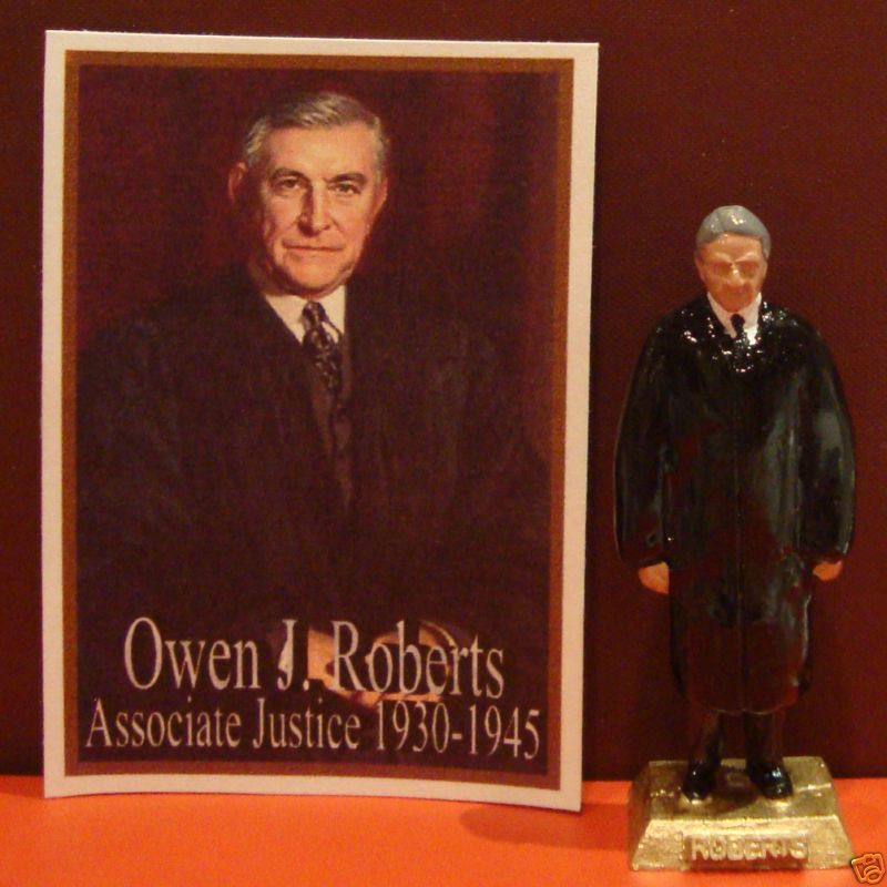 SUPREME COURT JUSTICE OWEN ROBERTS FIGURINE + CARD  