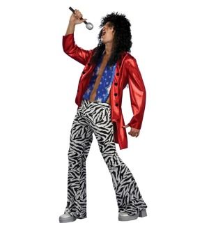 Heavy Metal 80S Rock Hair Band Singer Costume Adult Std  