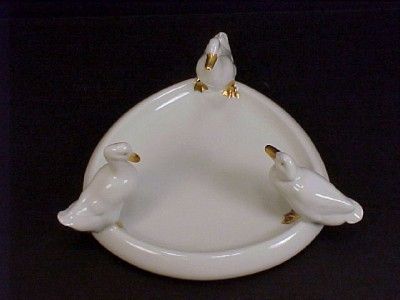   METZLER & ORTLOFF Germany Porcelain Trinket / Candy Dish   Duck Pond