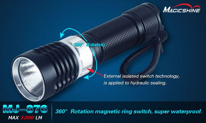 2011] MagicShine MJ 876 1200 Lm SST 50 Diving Flashlight  