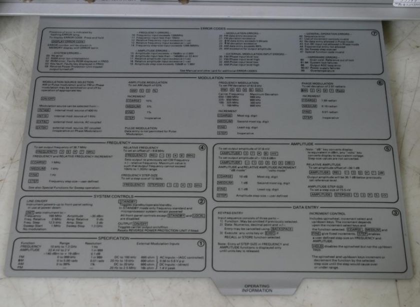 Racal Dana 9087 10kHz to 1300 MHz Synthesized RF Signal Generator 