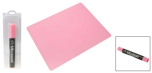 Laptop PC Computer Pink Silicone Mice Pad Mousepad Pink  