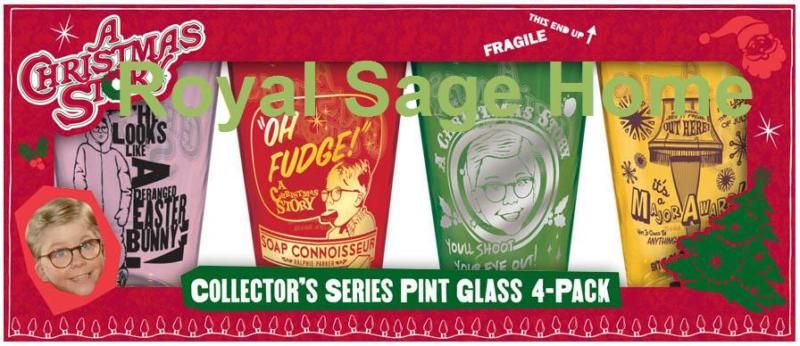 Christmas Story Ralphie Parker 16oz Glasses S/4  