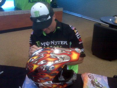 RYAN VILLOPOTO JOSH HANSEN SIGNED MX HELMET SUPERCROSS  