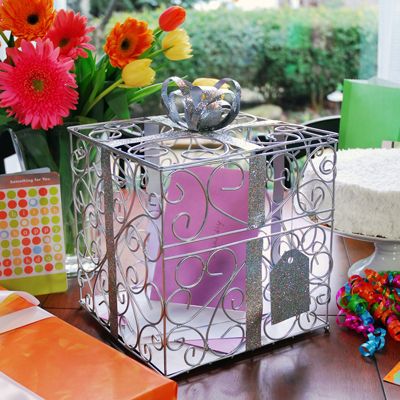 New Metal Decorative Wedding Gift Card Holder Box  