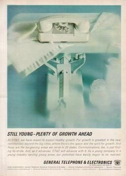 1963 General Telephone GTE vintage white phone photo Ad  