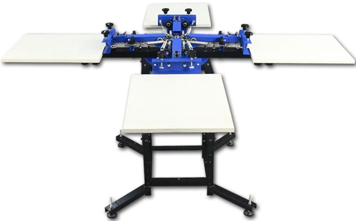   Discount 4 Color 4 Station Silk Screen Printing Equipment Screen Print