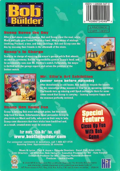 Bob the Builder   Scoops Favorite Adventures DVD 045986240491  