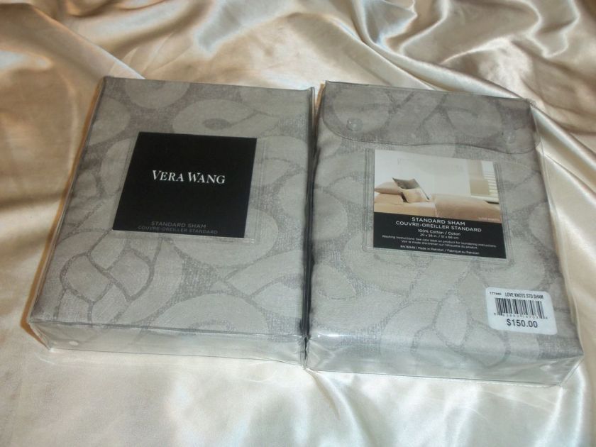 Vera Wang Love Knots Standard Sham SET (2) NEW 883893147034  