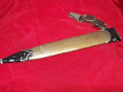 WWII SA GERMAN DAGGER SCABBARD W/ ORIGINAL LEATHER HANGER  