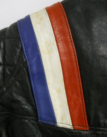 Vintage 70s PIRATE Waddington LEATHER Padded MOTORCYCLE Biker Jacket 