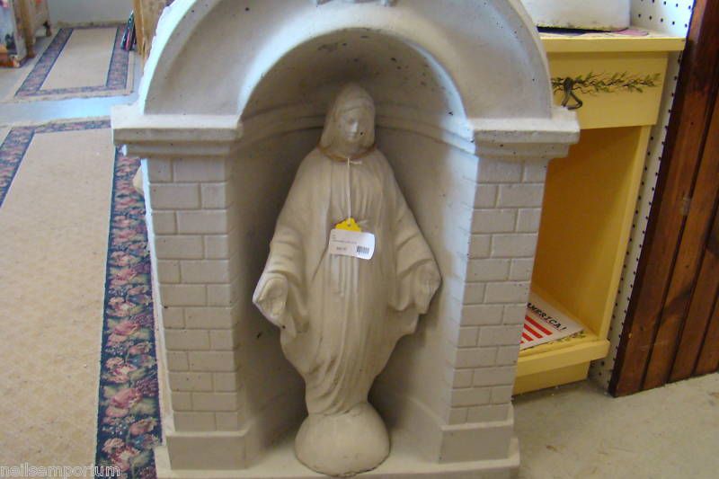 VIRGIN MARY BLESSED MOTHER CONCRETE STATUE  