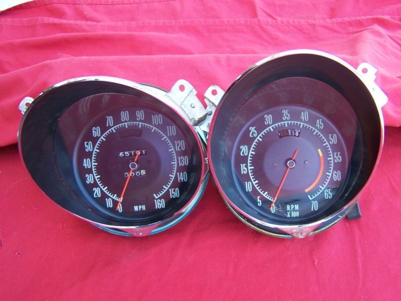 Corvette 1969 71 Speedo And Tach Greenface  