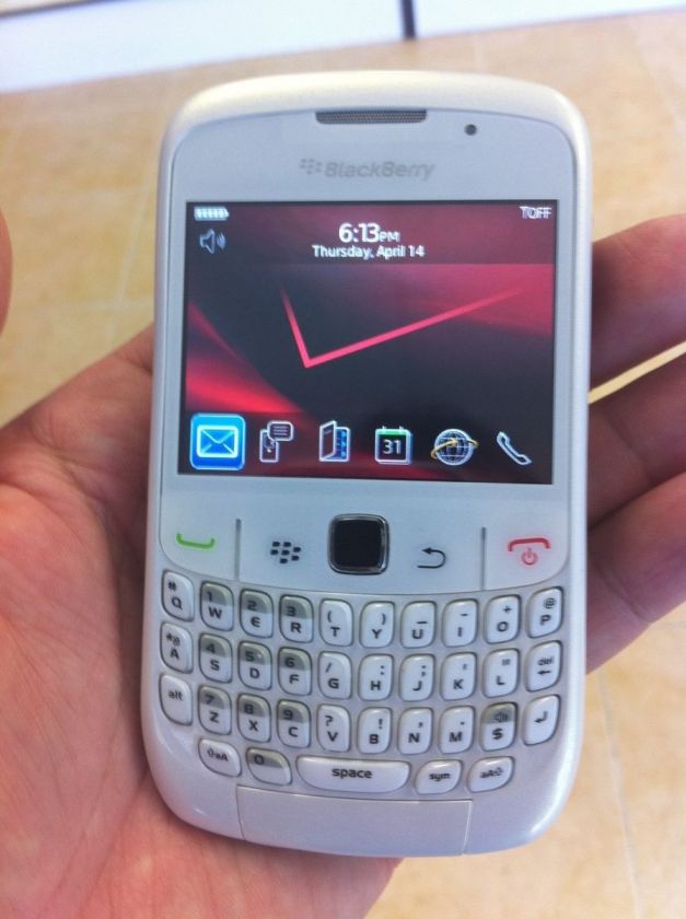 VERIZON BLACKBERRY CURVE 8530 PEARL WHITE SMARTPHONE MINT  