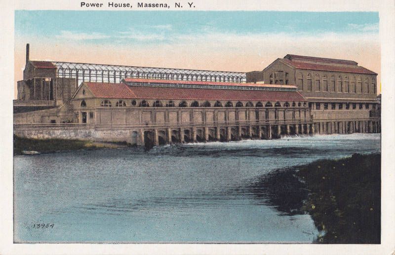 Power House MASSENA New York USA 1915 30s Postcard  