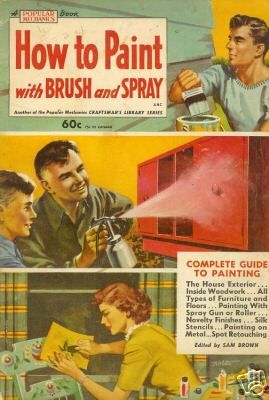 1951 Popular Mechanics How To antique book PAINTING