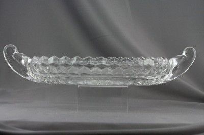 Vintage Fostoria Glass American Block 12 Relish Boat  