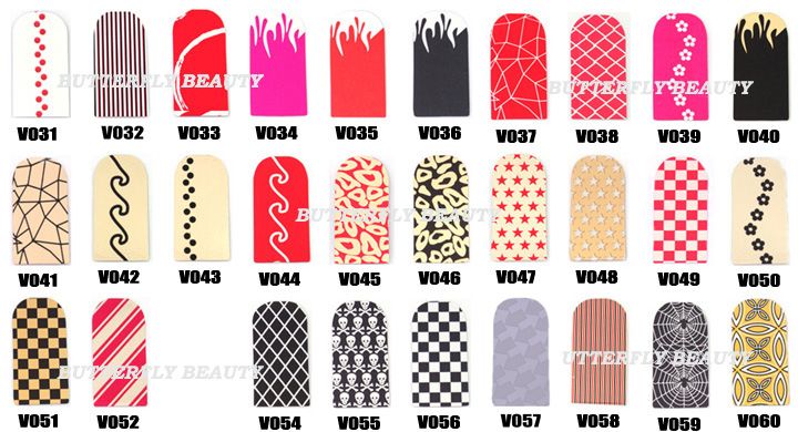 288 styles Nail Art Sticker Colorful Patch Foils Armour wraps 